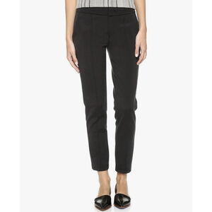 Vince Slim Cupro Pintuck Pants Trouser Black Stretch Womens Career Trouser Sz 4